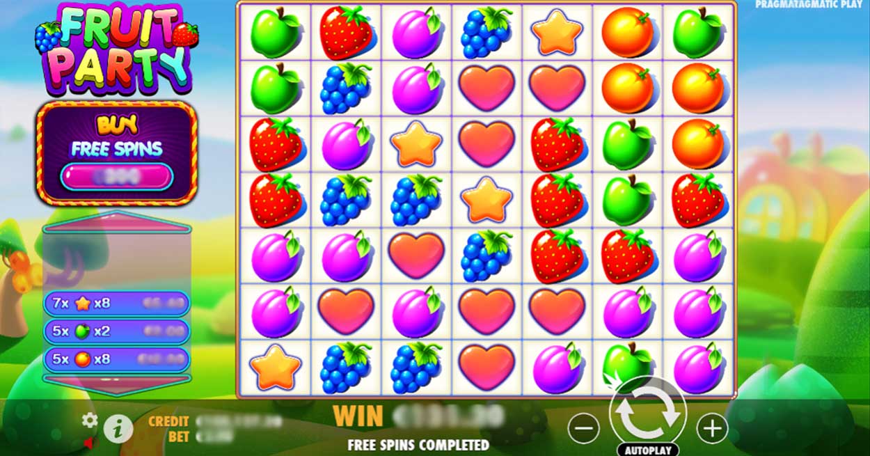 Sådan spiller du Fruit Party slot