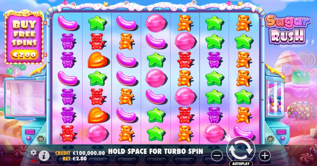 Sådan spiller du Sugar Rush slot